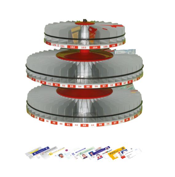 Dönerli Ziyaretçi Kimlik Kartı Dolabı 150 lik